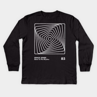 Grace Jones / Slave To The Rhythm / Minimal Graphic Design Tribute Kids Long Sleeve T-Shirt